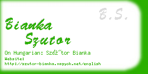 bianka szutor business card